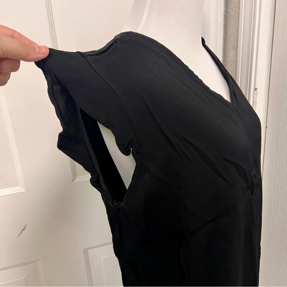 Kate Spade Crepe Satin Flutter Top H3 - image 4